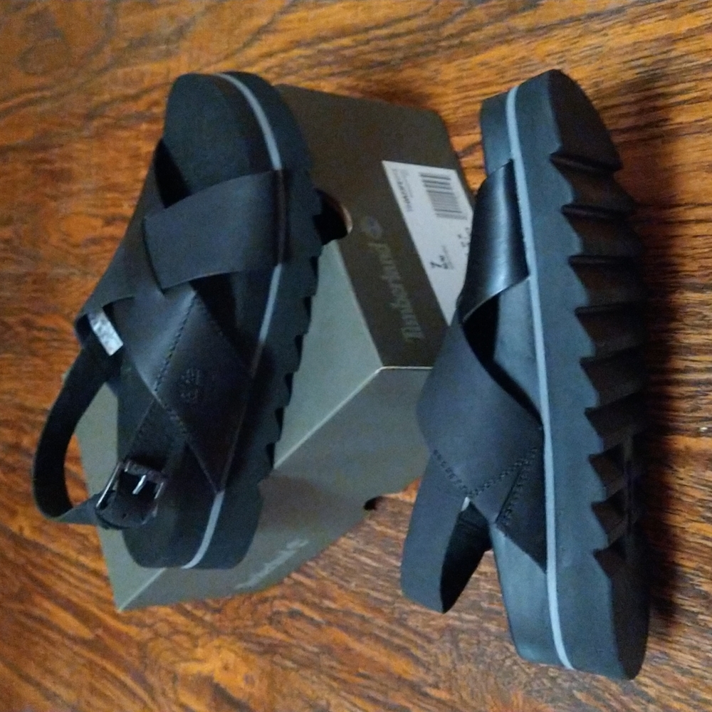 Timberland Platform Strappy Sandals LEATHER